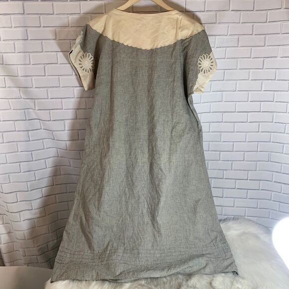 Modcloth Moonglow Pleated Bodice Shift Dress Sz S - Picture 2 of 7